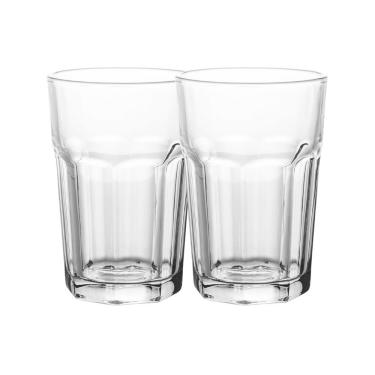 Imagem de Jogo 2 Copos De Vidro Alto Vidro Para Drink Bebidas Allure Transparente 425ml Wolff