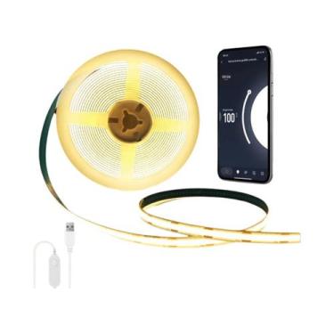 Imagem de Fita De LED COB Inteligente Com WiFi, 320 LEDs/M, DC5V, USB Tuya Para 