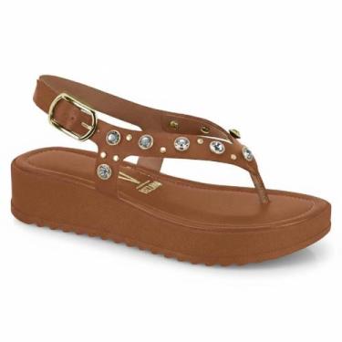 Imagem de Sandália Vizzano Flatform Fivela Pedraria Confortável Original -, Mocc