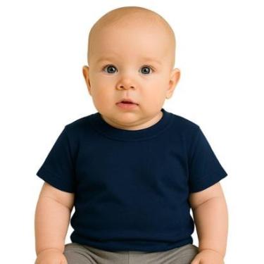 Imagem de Camiseta Manga Curta Básica Infantil Bebê Menino Kyly-Masculino