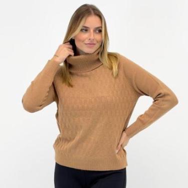 Imagem de Blusa Facinelli Tricot Gola Alta Manga Longa Feminina-Feminino