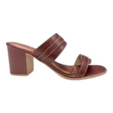 Imagem de TAMANCO RAMARIM FEMININO SALTO MEDIO CASUAL 25-31101 MARROM-Feminino