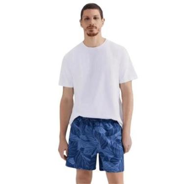 Imagem de Bermuda Masculina Hering Estampada Azul-Masculino