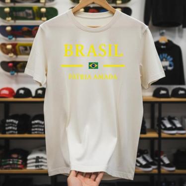Imagem de Camiseta Masculina Seleção Brasileira Copa 2026 Algodão Premium Costura Forte Camisa Oficial-Masculino