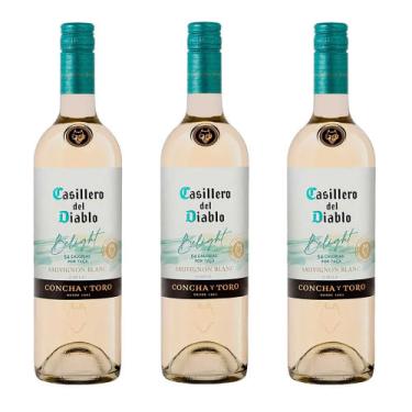 Imagem de Vinho Branco Meio Seco Casillero del Diablo Belight Sauvignon Blanc Garrafa 750ml com 3 unidades