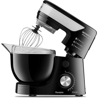 Imagem de Batedeira Planetária Mondial Premium 12 Velocidades 700W Preto/Inox 127V - BP-01P-B