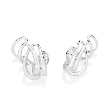 Imagem de Brinco Ear Cuff Abstrato Prata 925 Rommanel 820318 Cor:Prata, Prata