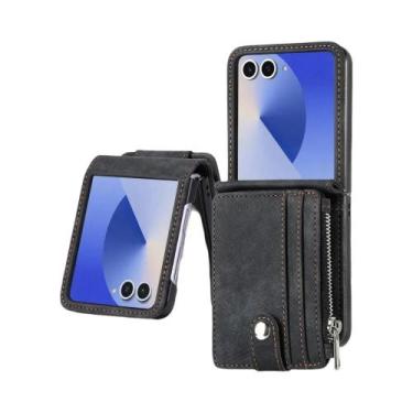 Imagem de Capa De Couro Destacável Para Samsung Galaxy Z Flip 7 6 5 4 3 Com Port