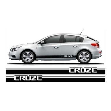 Imagem de Kit Adesivos Chevrolet Cruze Sport  Faixas Laterais Em Vinil - onl