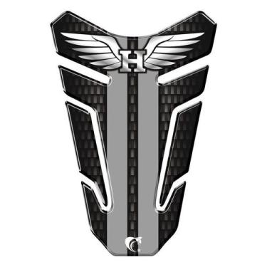 Imagem de Protetor De Tanque Moto Universal Resinado desenho ASA PRETO - Rei Cob
