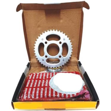 Imagem de Kit relação transmissão honda cg 150 cg150 fan titan ks es esd esi aço