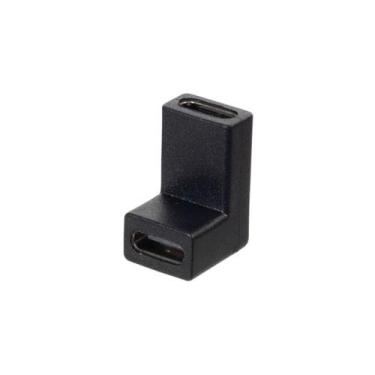 Imagem de Adaptador Emenda USB-C 3.1 Fêmea L 90 Graus 10Gbps - CIRILO CABOS