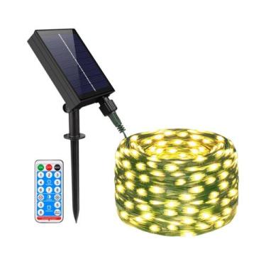 Imagem de Luzes De Cordão LED Com Painel Solar De Carregamento Rápido, Fio De Co