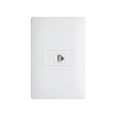Imagem de Tomada Para Rede De Informática Fame Habitat Rj45 Cat6 8 Vias Com Plac