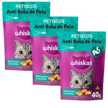 Imagem de KIT Petisco Whiskas Temptations Anti Bola de Pelo Gatos 40gr