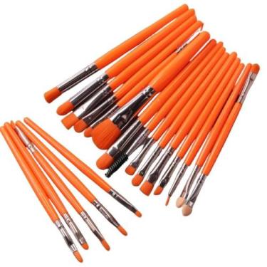 Imagem de Kit 20 Pinceis Macios De Maquiagem Olhos Boca Pele Contorno - Sem Marc