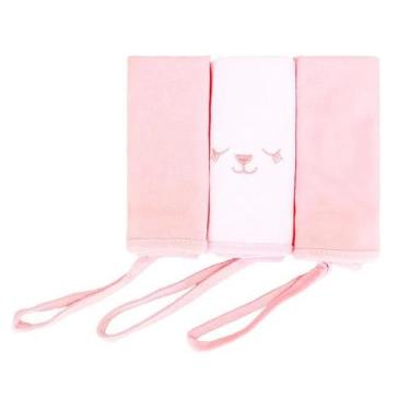 Imagem de TOALHA BOQUINHA BUBLIM BABY C/3 UNIDADES 30CM x 35CM ESTAMPADA, Rosa