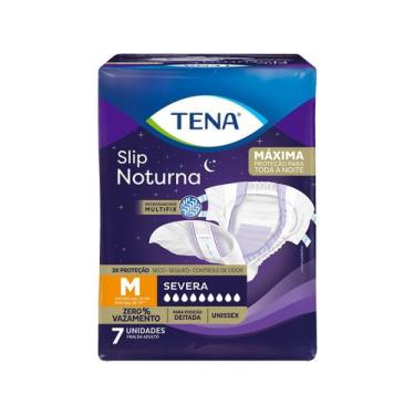 Imagem de Fralda Geriátrica Unissex Tena Slip Noturna M Absorção Intensa 7 unida