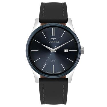 Imagem de Kit Relógio com Carteira Masculino Steel Bicolor Analógico Couro Prata Technos 2115UBO-K0A