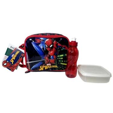 Imagem de Lancheira Escolar Térmica Infantil Personagem Herói Homem Aranha Spide