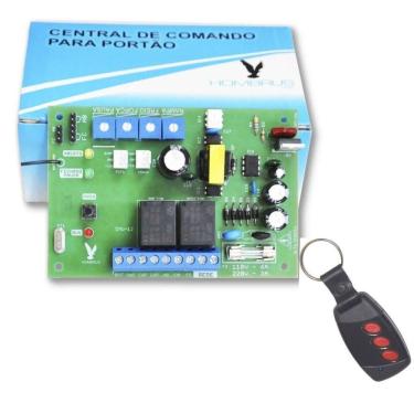 Imagem de Placa Central de Comando Motor de Portão CMU-12 com Controle Hombrus