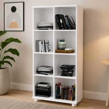 Imagem de Estante para Livros com 8 Nichos 153CMX74CM Yescasa Branco