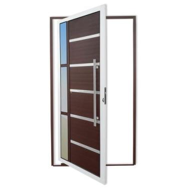 Imagem de Porta Pivotante Lambril Miraggio com Puxador Super 210cm x 100cm Brima
