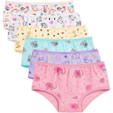 Imagem de Kit 9 Calcinha Infantil 100% Algodão Tradicional Criança Famy, G