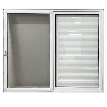Imagem de Janela de Alumínioveneziana 3 Folhas com Tela Mosquiteira 100x100 Bran
