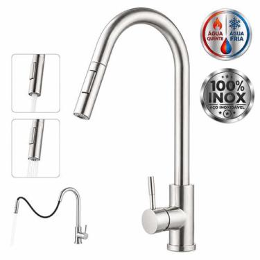 Imagem de Torneira Cozinha Gourmet monocomando misturador Flexível Extensível In