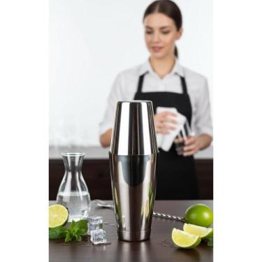 Imagem de 2x Coqueteleira Boston Profissional Inox 840ml P/ Drinks - Congratulat