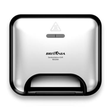 Imagem de Sanduicheira e Grill Britania Inox Ceramica Redstone - 220v - Britânia