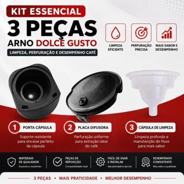 Imagem de Arno Dolce Gusto Kit Essencial 3 Peças Com Porta Cápsulas, Placa e Cáp