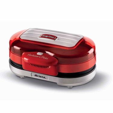 Imagem de Grill Retrô Ariete Party Time com Placas Duplas Antiaderentes Bandeja Coletora 1200W Vermelho 110V