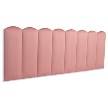 Imagem de Cabeceira Queen Modulada Nuvem Cama Box 160 cm x 60 cm Blu Interiores Cor:VELUDO Rosé