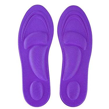 Imagem de Palmilhas de sapato palmilha ortopédica suporte de arco palmilha de pé plano suporte de arco palmilha de espuma de memória almofada de sapato, Roxo para mulheres