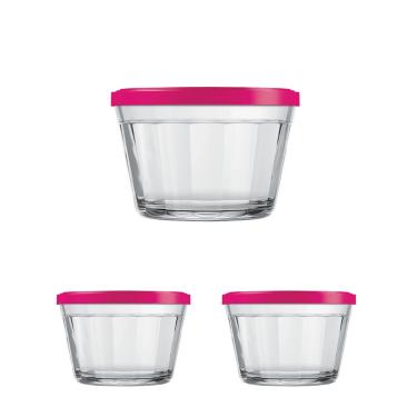 Imagem de Kit Pote Copo Americano C/Tampa Cor Sortida 150ml Nadir 2Un