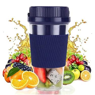 Imagem de Copo Mixer Mini Portátil Compacto Para Vitaminas E Shakes 300ML (Azul)