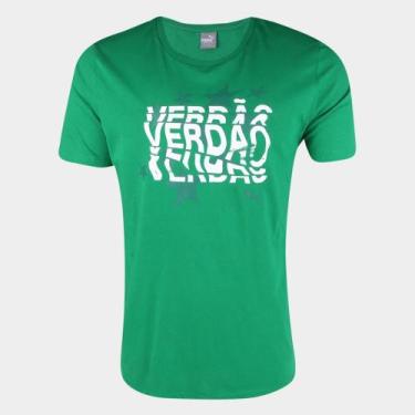 Imagem de Camiseta Palmeiras Graphic Masculina - Verde+Branco