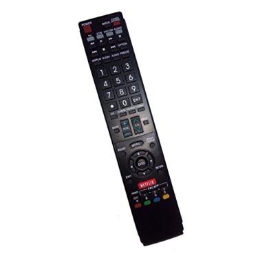 Imagem de Controle remoto substituto compatível com Sharp LC60EQ10U RRMCGB118WJSA LC-60SQ10U LC60SQ15U LC-60UQ17U LC70C6600U AQUOS LED HD TV com botão NETFLIX 2D/3D