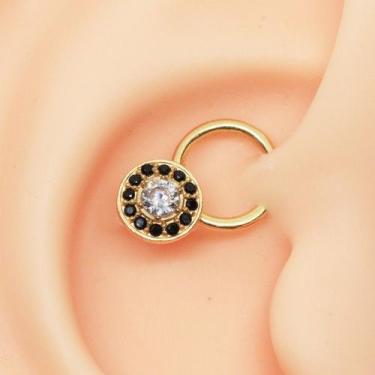 Imagem de Piercing Captive De Daith Indiano Em Ouro 18K - Eu Curto Acessórios