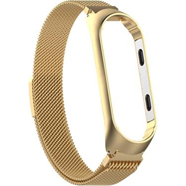 Imagem de Pulseira extra de aço para Xiaomi MI Band 3 (Gold Magnética)