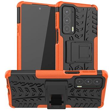 Imagem de For Motorola Edge 20 Tire Texture Shockproof TPU+PC Protective Case with Holder