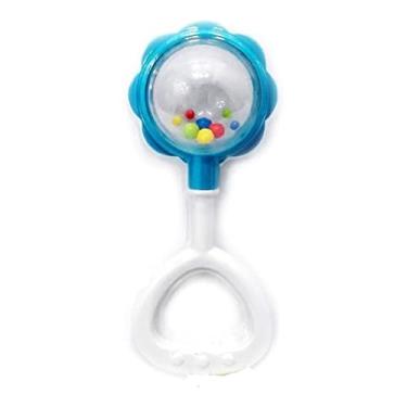 Imagem de Chocalho Bola de Cristal Pais e Filhos Infantil Barulhinho - Azul