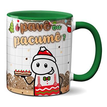 Imagem de Caneca de Natal Frase Engraçada É Pavê ou Pacumê? (Verde)