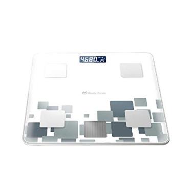 Imagem de escala de peso solar energia leve escala de gordura corporal recarregável escalausb escala de banheiro recarregável monitorando gordura corporal, índice de massa corporal, água, massa muscular