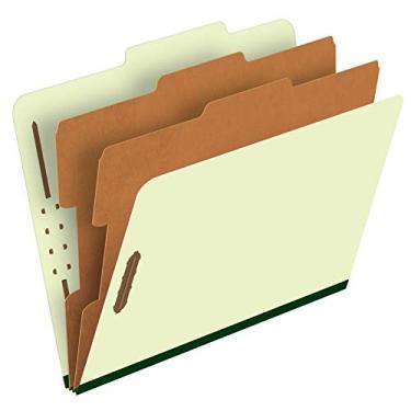Imagem de Pendaflex PFX17173 Pressboard Classification Folders, Letter Size, 6-Section, Green, 10 per Box