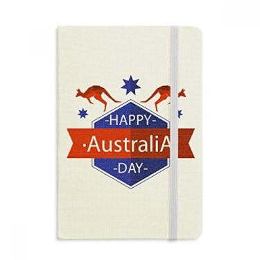 Imagem de Caderno de ilustração Happy Australia Day Ostrich and Star Official Fabric Hard Cover Classic Journal Diary