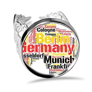 Imagem de DIYthinker Anel de Ilustração Estilo Mapa da Cidade Alemanha Ajustável Amor Casamento Noivado