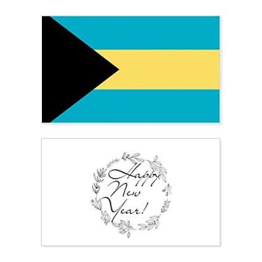Imagem de The Bahamas Bandeira Nacional América do Norte Festival Ano Novo Cartão de felicitações Bless Message Present
